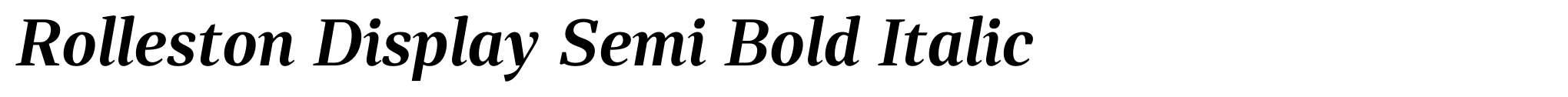 Rolleston Display Semi Bold Italic image